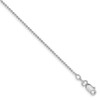 9" 14k White Gold 1.2mm Diamond-cut Beaded Chain Anklet