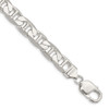 9" Sterling Silver 9.5mm Flat Anchor Chain Bracelet