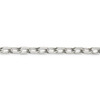 9" Sterling Silver 6.5mm Diamond-cut Long Link Cable Chain Bracelet