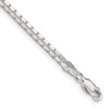 8" Sterling Silver 2.5mm Box Chain Bracelet