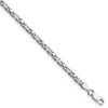 7" Sterling Silver 2.5mm Byzantine Chain Bracelet