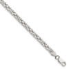 7" Sterling Silver 3.25mm Byzantine Chain Bracelet