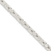 9" Sterling Silver 7.5mm Byzantine Chain Bracelet