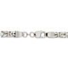 9" Sterling Silver 7.5mm Byzantine Chain Bracelet