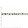 9" Sterling Silver 8.25mm Byzantine Chain Bracelet