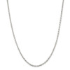 42" Sterling Silver 2.75mm Beveled Oval Cable Chain Necklace