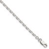 8" Sterling Silver 3.25mm Beveled Oval Cable Chain Bracelet
