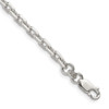 7" Sterling Silver 3.95mm Beveled Oval Cable Chain Bracelet