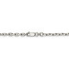 8" Sterling Silver 3.95mm Beveled Oval Cable Chain Bracelet