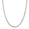 22" Sterling Silver 4.9mm Beveled Oval Cable Chain Necklace