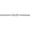 36" Sterling Silver 3mm Curb Chain Necklace