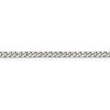 7" Sterling Silver Rhodium-plated 4.5mm Curb Chain Bracelet