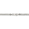 30" Sterling Silver 4mm Pave Curb Chain Necklace