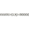 7" Sterling Silver 5.5mm Pave Curb Chain Bracelet