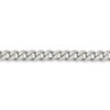 7" Sterling Silver 7mm Pave Curb Chain Bracelet