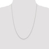 24" Rhodium-plated Sterling Silver 1mm Cable Chain Necklace