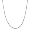 26" Rhodium-plated Sterling Silver 2.5mm Diamond-cut Rope Chain Necklace