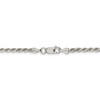 26" Rhodium-plated Sterling Silver 2.75mm Diamond-cut Rope Chain Necklace