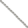 9" Sterling Silver 5.75mm Diamond-cut Rope Chain Bracelet