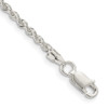 10" Sterling Silver 2.3mm Solid Rope Chain Anklet