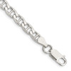 8" Sterling Silver 5.7mm Flat Cuban Anchor Chain Bracelet