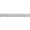 7" Sterling Silver 7mm Beveled Curb Chain Bracelet