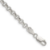 8" Sterling Silver 4.25mm Semi-solid Rolo Chain Bracelet