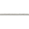 36" Sterling Silver Polished 3.5mm Curb Chain Necklace