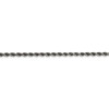 30" Sterling Silver Ruthenium-plated 3mm Rope Chain Necklace