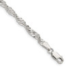 8" Sterling Silver 3.5mm Singapore Chain Bracelet