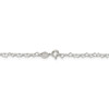 7" Sterling Silver 3.5mm Fancy Heart Link Chain Bracelet