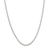 22" Sterling Silver 3.2mm Oval Fancy Rolo Chain Necklace