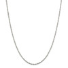 22" Sterling Silver 2mm Singapore Chain Necklace w/4in ext.