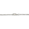 7" Sterling Silver Rhodium-plated 2.25mm Figaro Chain Bracelet