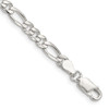 8" Sterling Silver 4.5mm Figaro Chain Bracelet