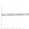 7" Sterling Silver 6.75mm Figaro Chain Bracelet