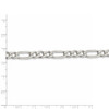 8" Sterling Silver 6.75mm Figaro Chain Bracelet