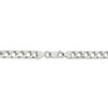 7" Sterling Silver 6.25mm Flat Open Curb Chain Bracelet
