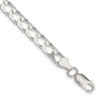 8" Sterling Silver 6.25mm Flat Open Curb Chain Bracelet