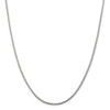 26" Sterling Silver 2mm Diamond-cut Round Franco Chain Necklace