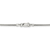 7" Sterling Silver 2mm Diamond-cut Round Franco Chain Bracelet