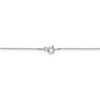 10" Sterling Silver 1mm Beaded Chain Anklet