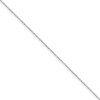 9" Sterling Silver 1mm Beaded Chain Anklet