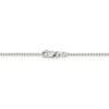 10" Sterling Silver 1.5mm Beaded Chain Anklet