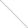 9" Sterling Silver 1.5mm Beaded Chain Anklet