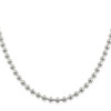 22" Sterling Silver 5mm Beaded Chain Necklace