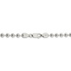 24" Sterling Silver 5mm Beaded Chain Necklace