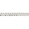 7" Sterling Silver 8mm Flat Curb Chain Bracelet