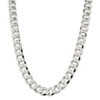 26" Sterling Silver 14mm Flat Curb Chain Necklace