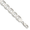 8" Sterling Silver 9.95mm Flat Anchor Chain Bracelet